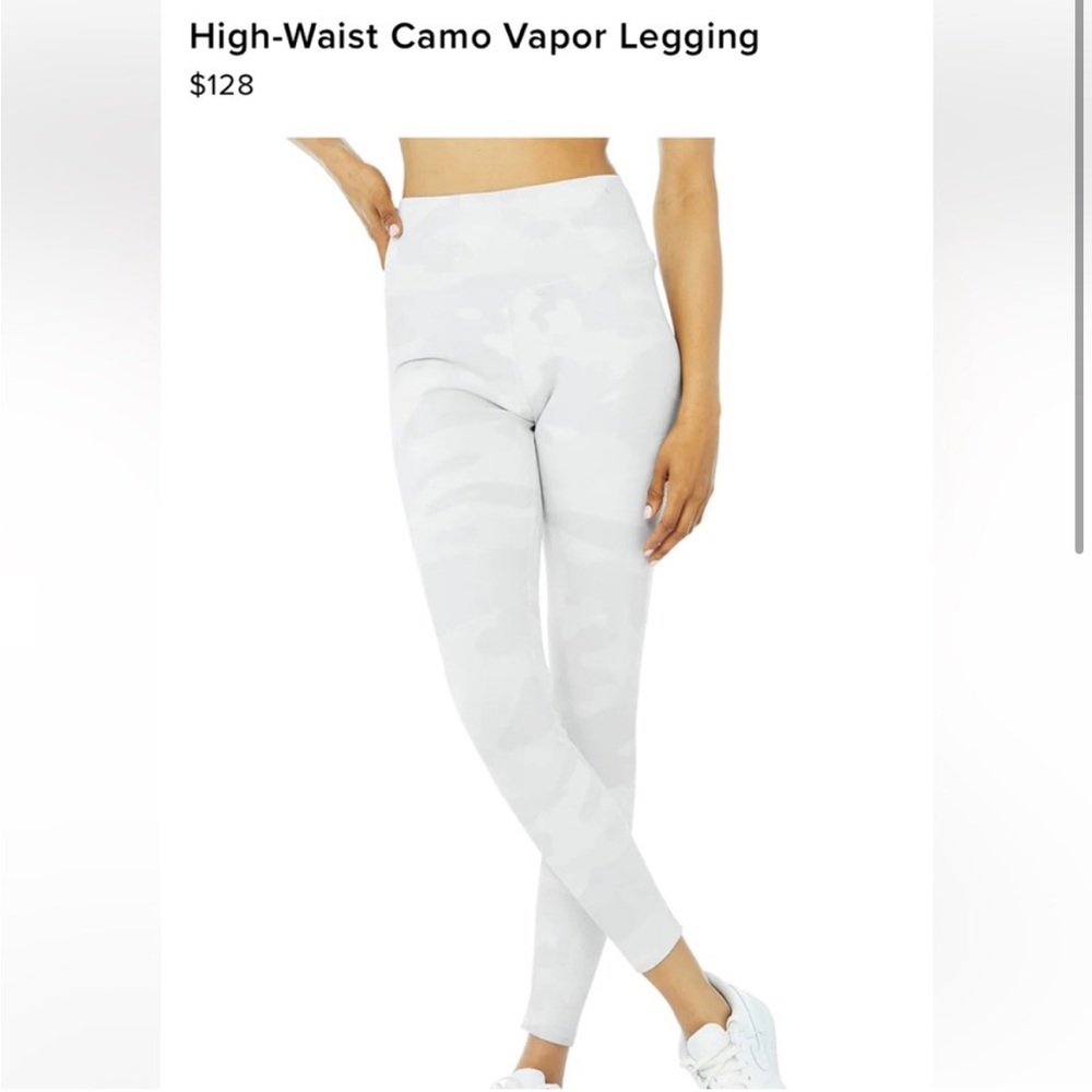 ALO Yoga White High-Waisted Leggings